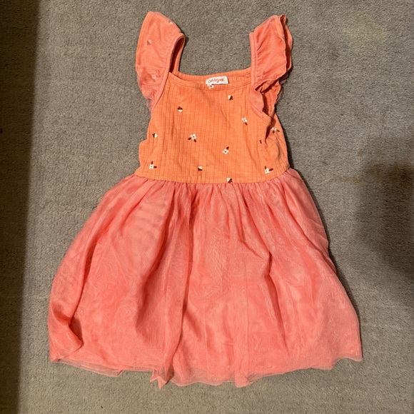 Cat & Jack Girls Dresses Bundle Size 5T Pink Orange Casual Dresses Set of 2 - Picture 6 of 7